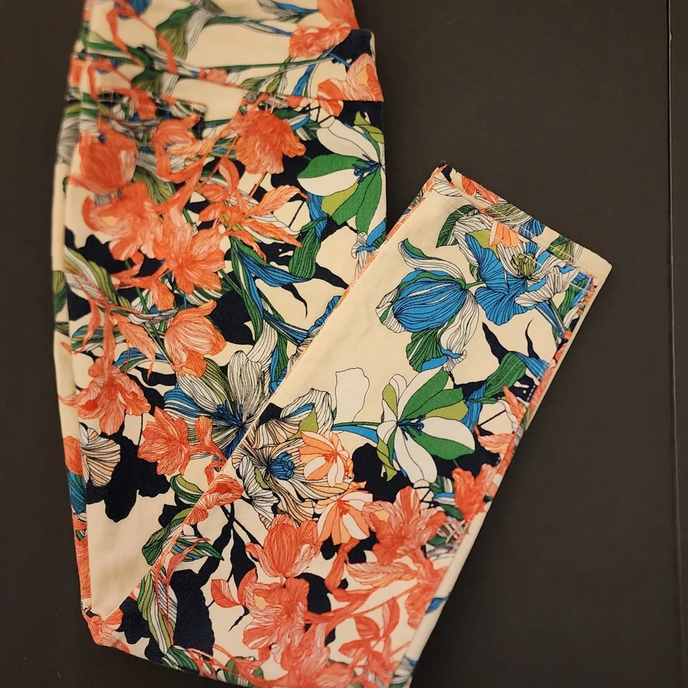 Preowned Chico Jeggings Ankle, Floral, Women's Size 0.5, USA 6P Good - Picture 2 of 14